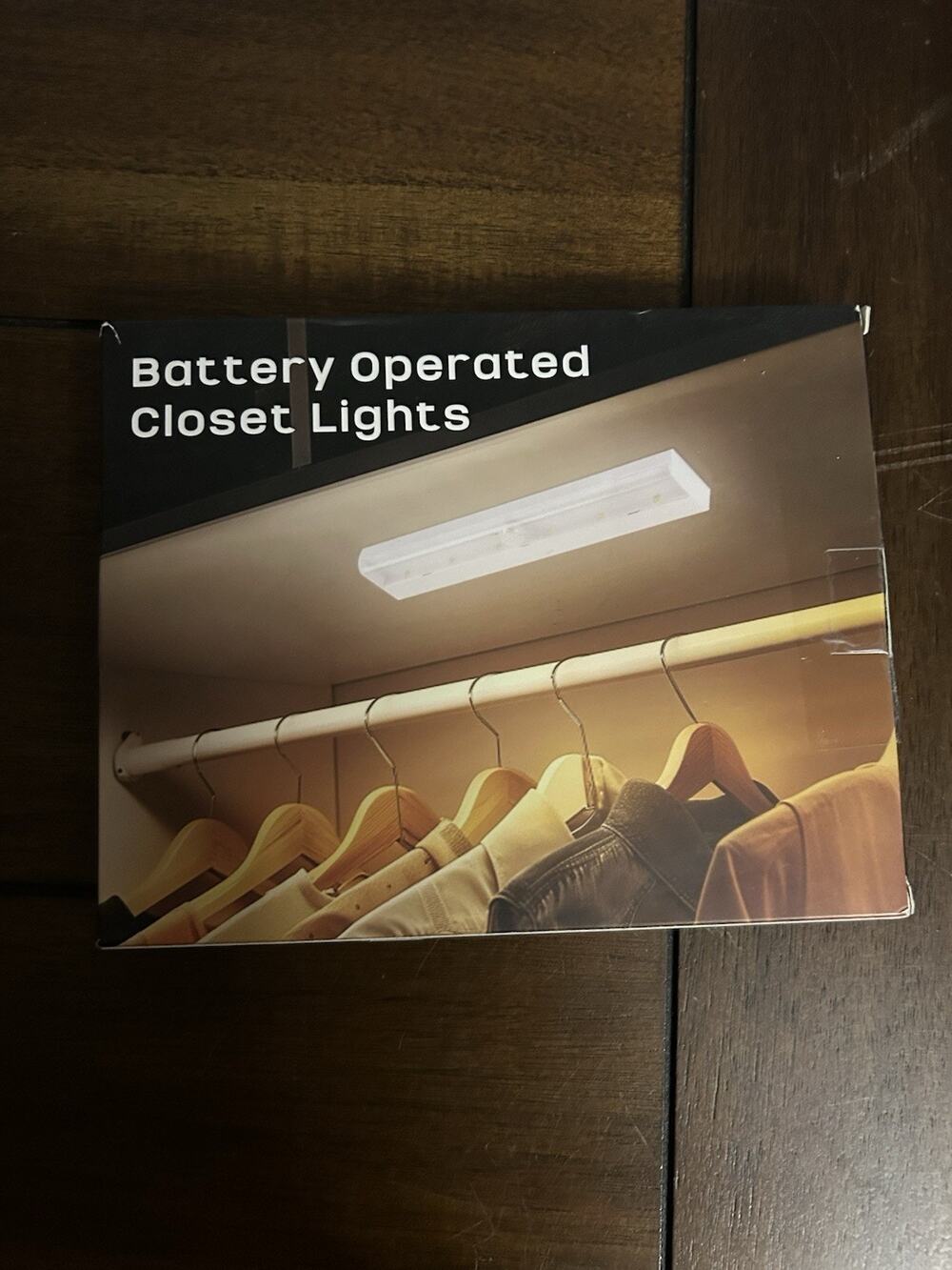 Maylit 4 Pack Warm White LED Closet Lights Battery Operated Under Cabinet
